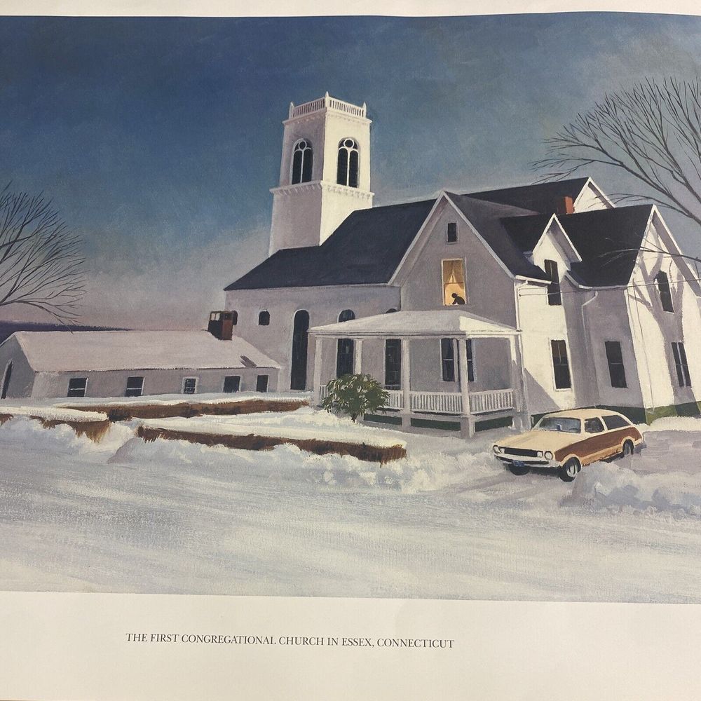 Essex CT First Congregational Church Richard Brooks Limited Edition Signed Print